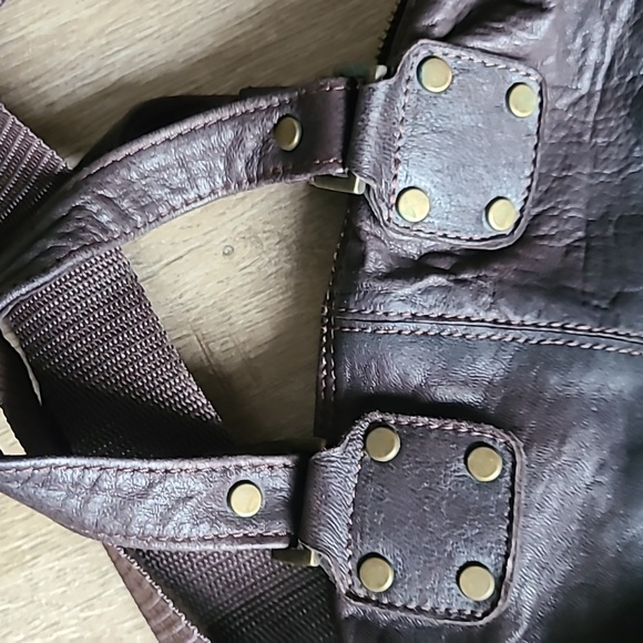 Liu Jo Genuine Leather soft brown bowling style crossbody bag - Picture 12 of 17